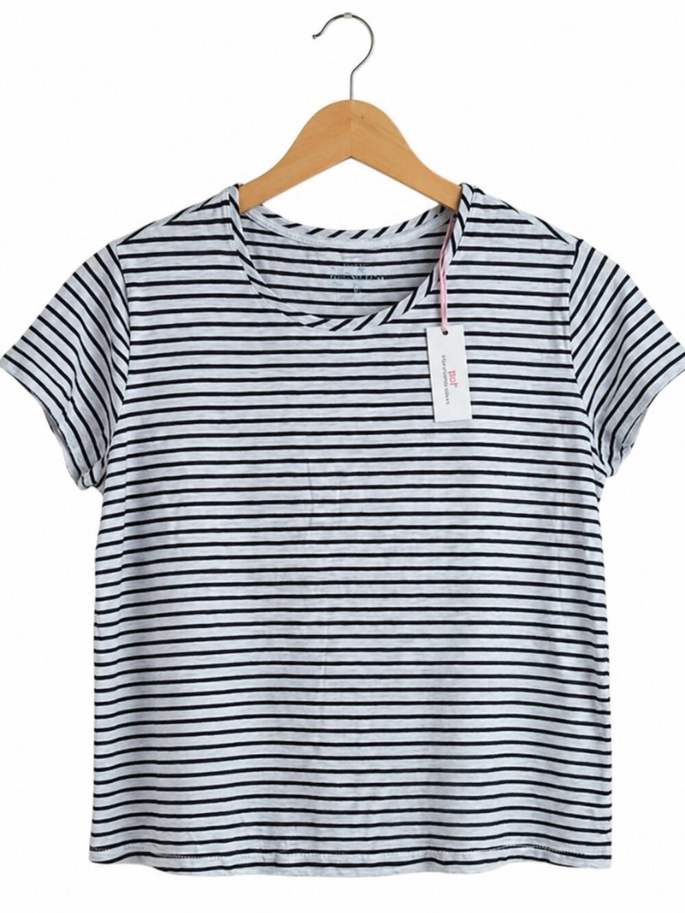 Vineyard Vines Oversized Tee Women’s Medium NWT White Navy Stripe Cotton T-Shirt